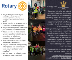 22 May 2024 Interested in Rotary?